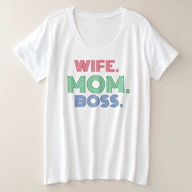 La esposa del Día de la Madre mamá jefe camiseta (Anverso del diseño)