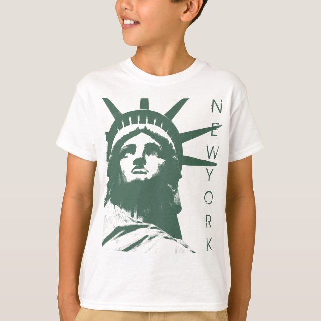 La estatua del niño de la camiseta de Nueva York (Anverso)