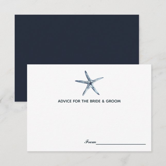 La estrella de mar azul | Tarjetas de asesoría de  (Anverso / Reverso)