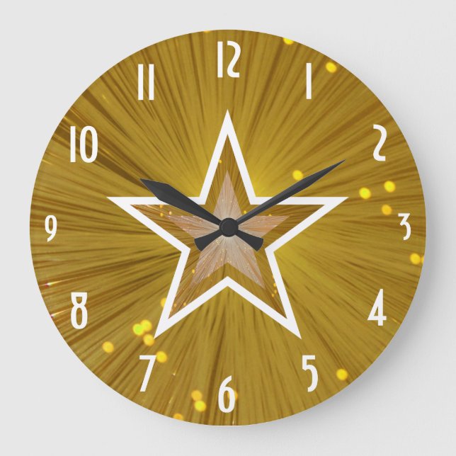 " La estrella "del "oro numera" el reloj redondo (Anverso)