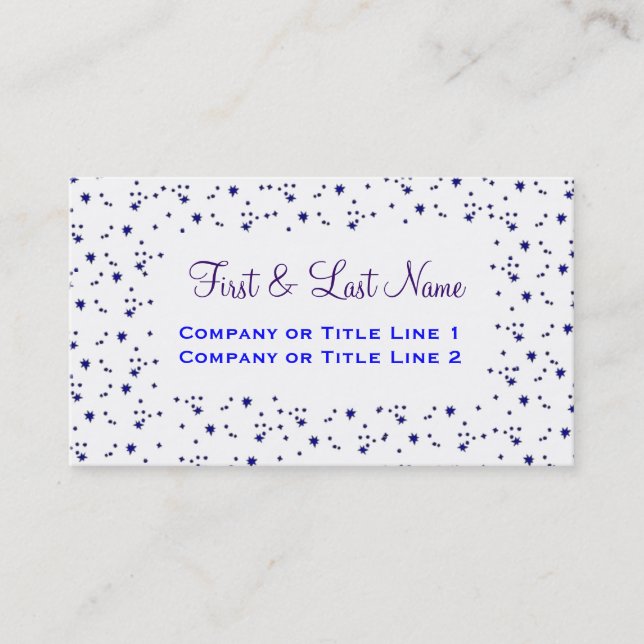 La estrella es la tarjeta de perfil de nacimiento (Anverso)