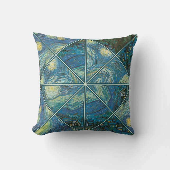 La estrellada almohada Kaleidoscope de Van Gogh (Anverso)