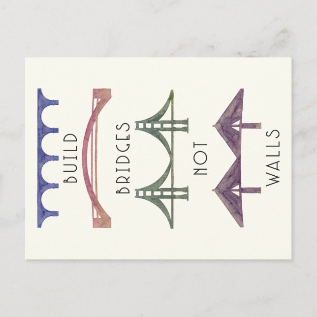 La estructura tiende un puente sobre no la postal (Anverso)