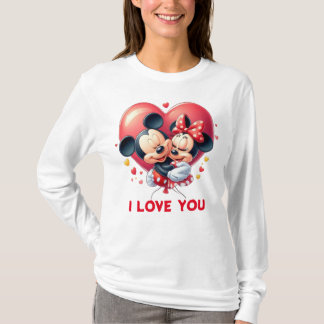 La eterna camiseta de amor de Mickey y Minnie