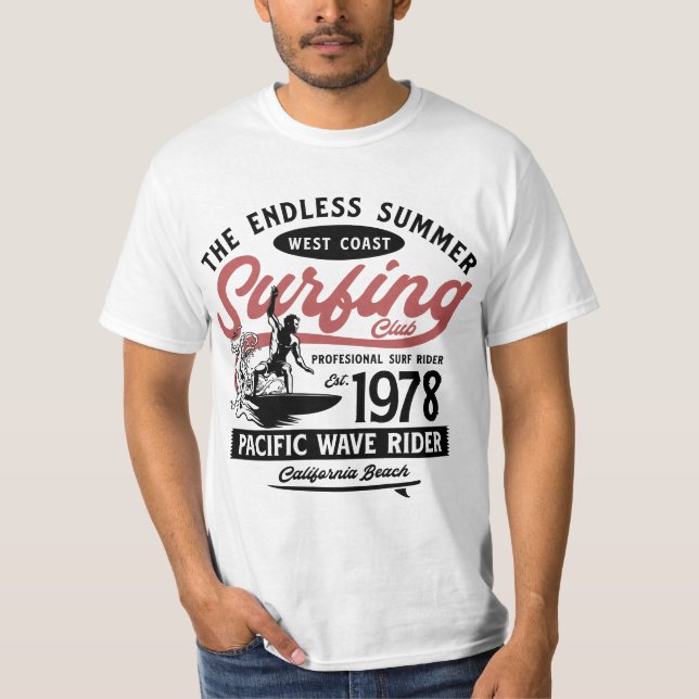 La eterna camiseta de los hombres de surf de la co (Anverso)