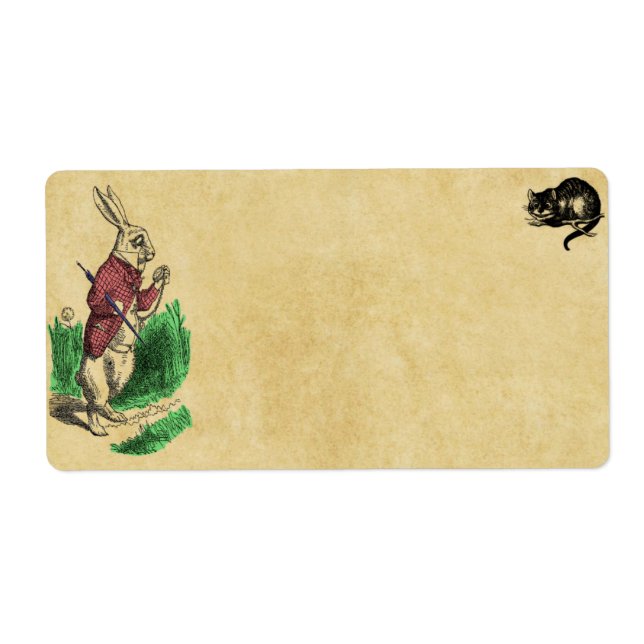 La etiqueta de conejo blanco (Frente)