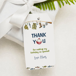 La etiqueta de cumpleaños de gran pesca de cumplea