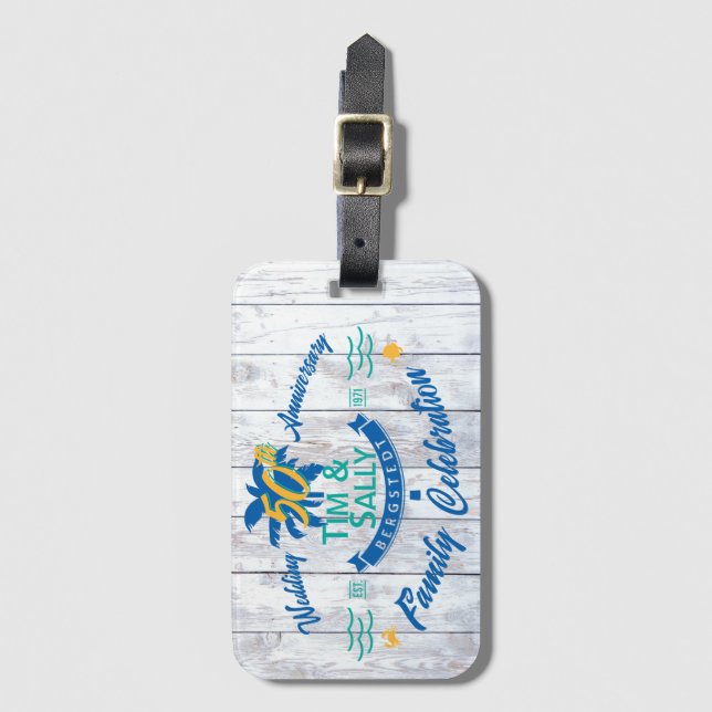 La etiqueta de equipaje 50 de Tim y Sally (Anverso vertical)