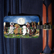 La etiqueta de identificación de equipaje de Dog L