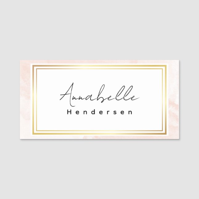 La etiqueta de nombre elegante (Anverso)