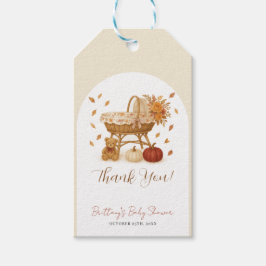 La etiqueta de regalo de Baby Shower de Falling in