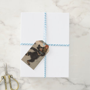 La etiqueta de regalo de los tres osos