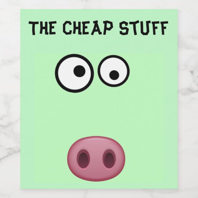 La etiqueta de vino barato (Etiqueta única)