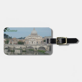 La etiqueta del equipaje de Roma personaliza