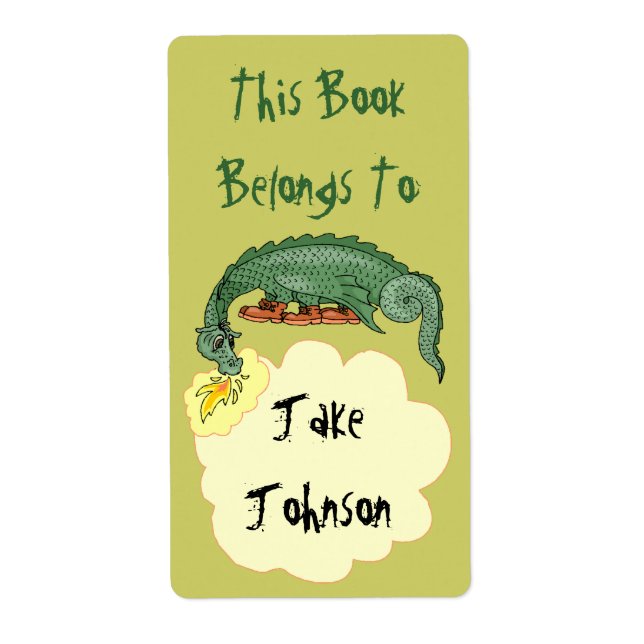 La etiqueta del libro de nombres del dragón de la  (Frente)