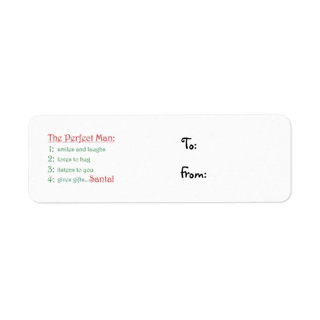 La etiqueta perfecta para los navidades (Frente)