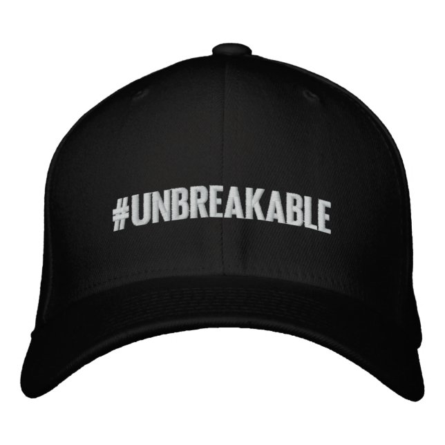 La etiqueta #UNBREAKABLE FlexFit Gorra (Anverso)