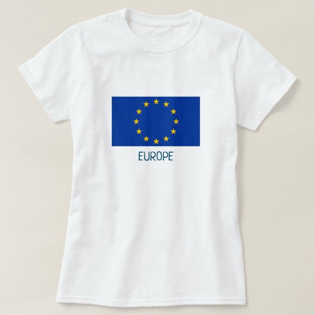 La Europa de las camisetas de las mujeres (Diseño del anverso)