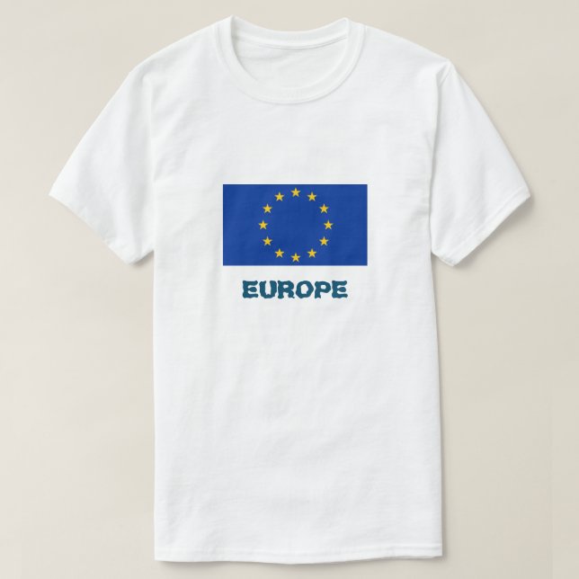 La Europa de las camisetas de los hombres (Diseño del anverso)