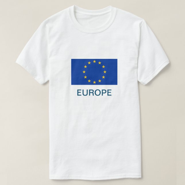 La Europa de las camisetas de los hombres (Diseño del anverso)