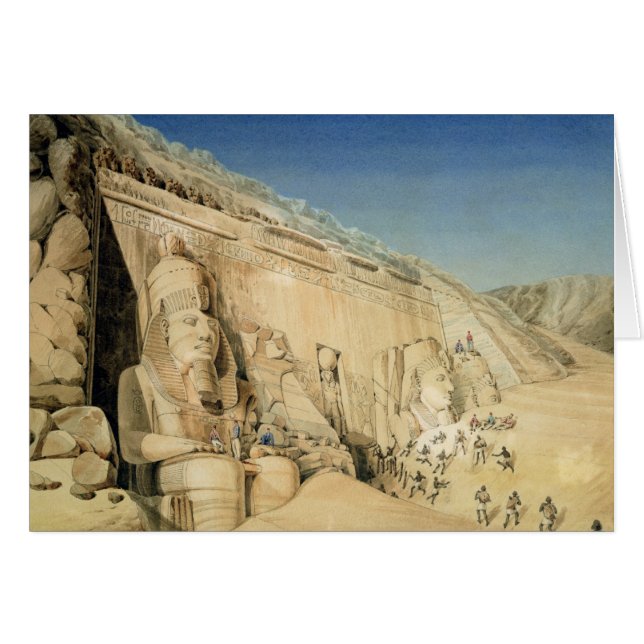 La excavación del gran templo de Ramesses II, (Anverso (Horizontal))