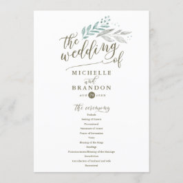 La exquisita vegetación | Programa de Ceremonia Bo