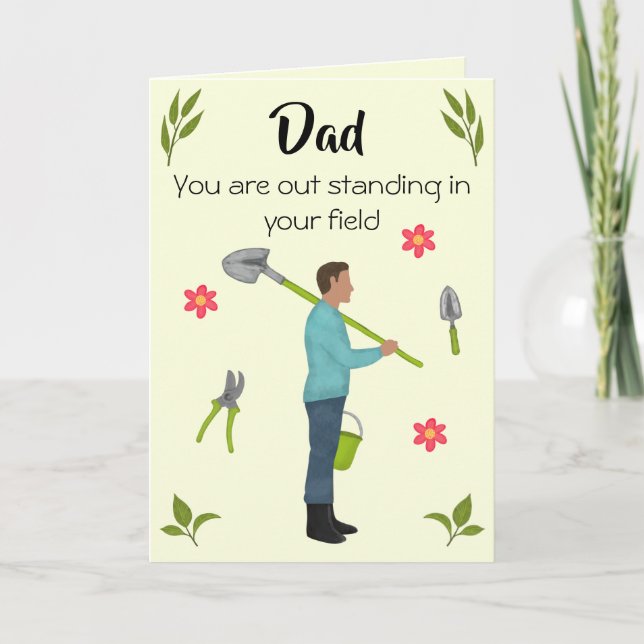 La extraña tarjeta del día del padre de la jardine (Anverso)