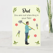 La extraña tarjeta del día del padre de la jardine