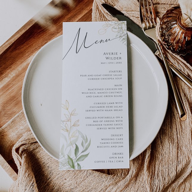 La exuberante vegetación y el menú de la cena Boda (Subido por el creador)