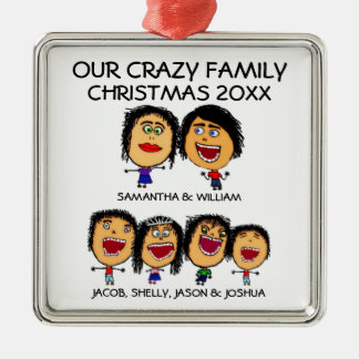 La familia de los seis locos Ornamentos de vacacio