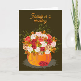 LA FAMILIA ESTÁ BENDICIANDO LA TARJETA DE GRACIAS