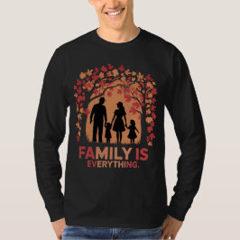 La familia lo es todo: la camiseta de la silueta d