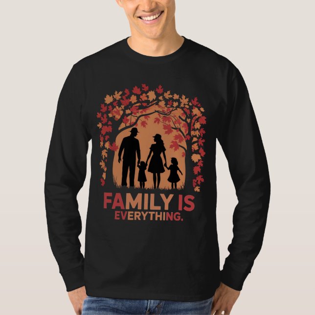 La familia lo es todo: la camiseta de la silueta d (Anverso)