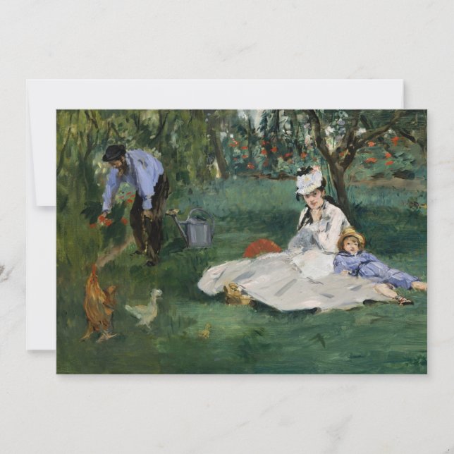 La familia Monet en su jardín | Édouard Manet (Anverso)
