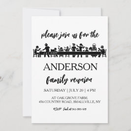 la familia reúne invitaciones a reuniones familiar