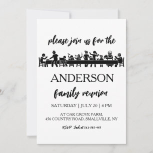 la familia reúne invitaciones a reuniones familiar