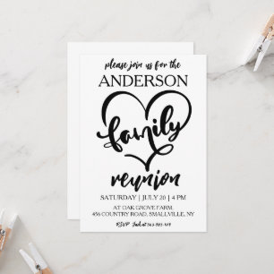 la familia reúne invitaciones a reuniones familiar