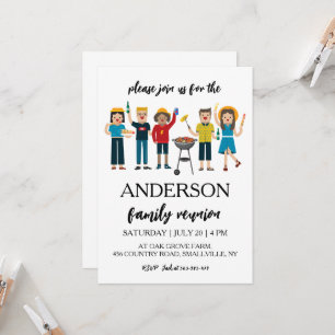 la familia reúne invitaciones a reuniones familiar