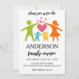 la familia reúne invitaciones a reuniones familiar