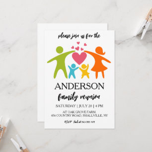 la familia reúne invitaciones a reuniones familiar