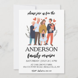 la familia reúne invitaciones a reuniones familiar