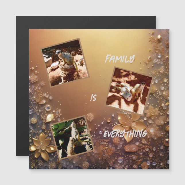 La Familia Rosa De Meerkat De Oro Lo Es Todo, (Anverso/Reverso)