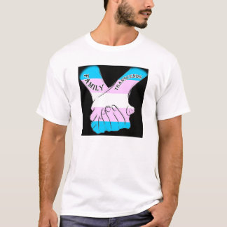 La familia supera la camiseta del logotipo (el