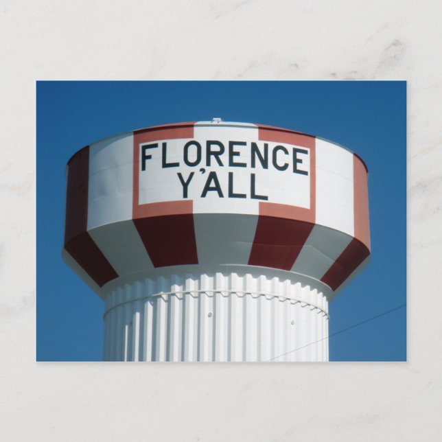 La famosa postal de la Torre de Agua de Florencia  (Anverso)