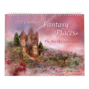 La fantasía coloca el calendario 2012 del arte