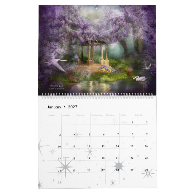 La fantasía coloca el calendario 2013 del arte (Jan 2027)