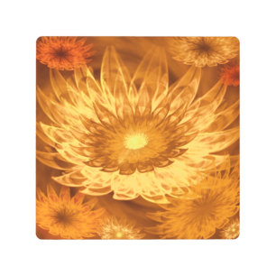 La fantasía metalizado del arte de la pared