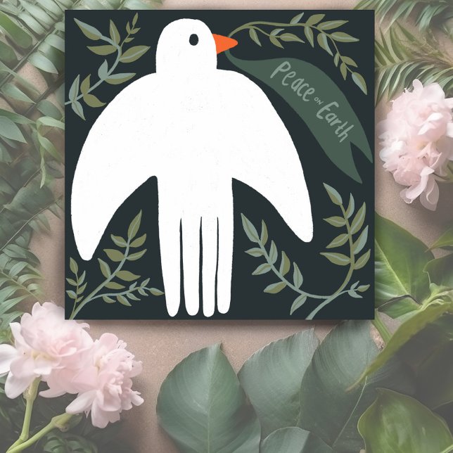 La fascinante tarjeta de Navidades navideños de Pe (Charming Peace Dove Christmas Xmas Holiday Greeting Card
)