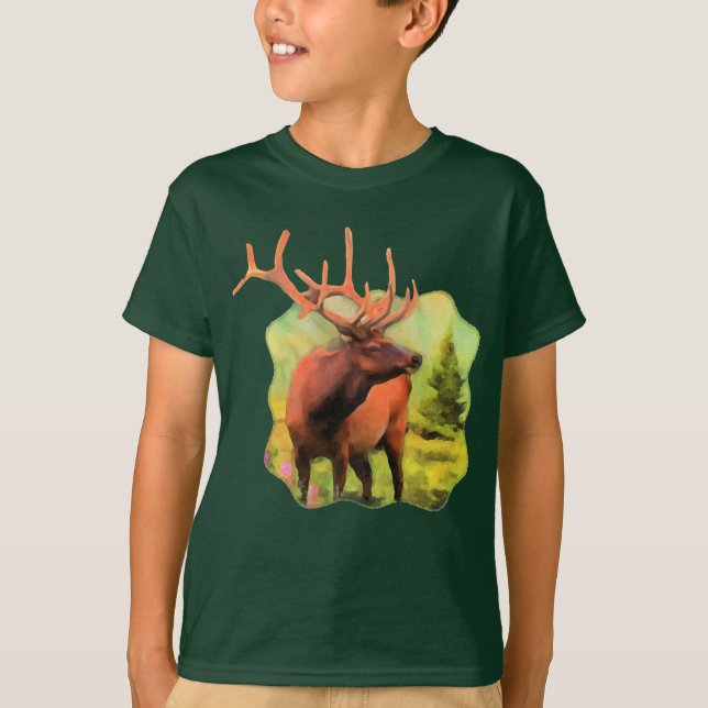 La fauna de los alces de Bull embroma la camiseta (Anverso)