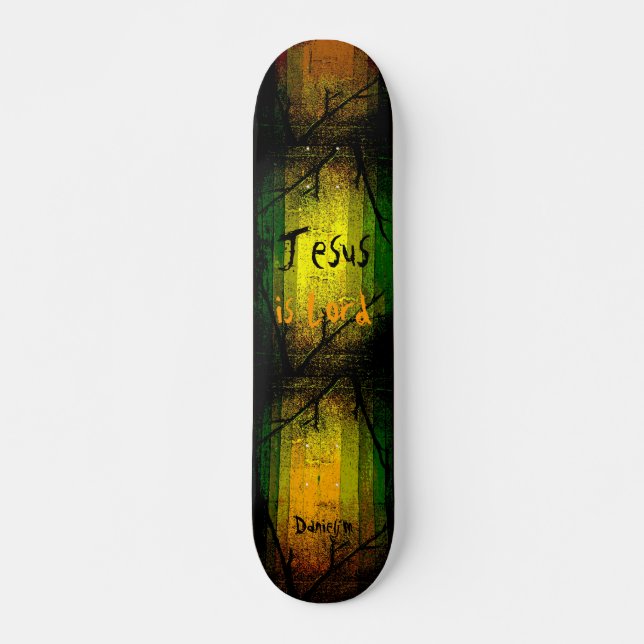 La fe cristiana Jesús es señor Skateboard (Anverso )